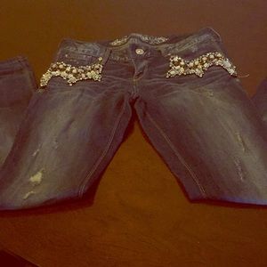 Express rhinestone jeans..